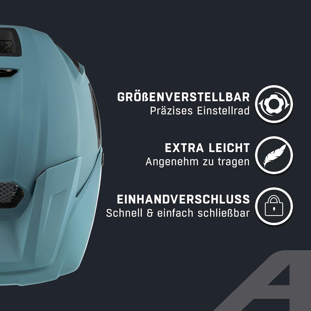 ALPINA COMOX - Widerstandsfähiger, Stossabsorbierender & Anpassbarer Enduro Fahrradhelm Mit kurzem S