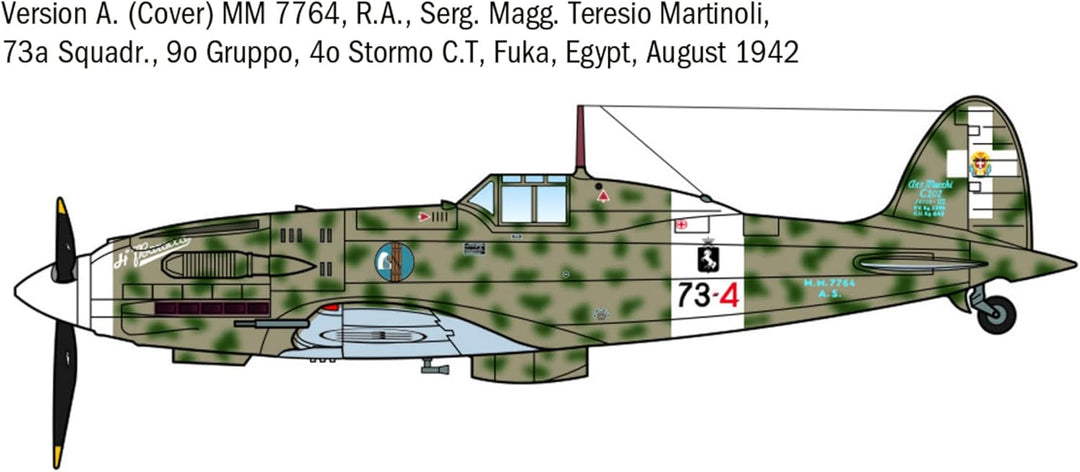 Italeri 1481 1:72 MC.202 Folgore Aces Modellbausatz Militärflugzeug