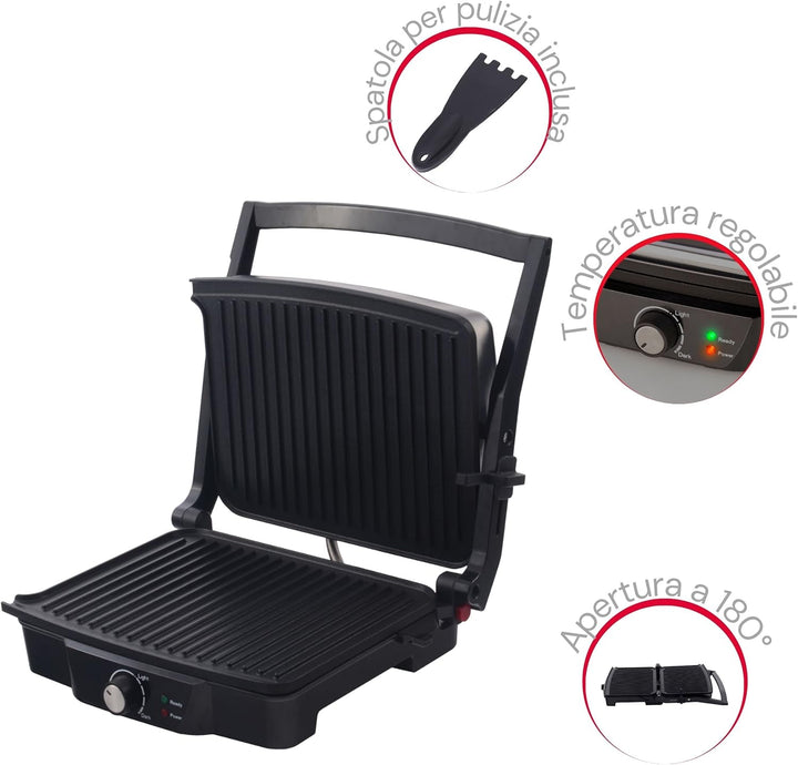 ARDES - Professionelles elektrisches Grillgerät 2000W Elektrischer Kontaktgrill für Brötchen und Pia