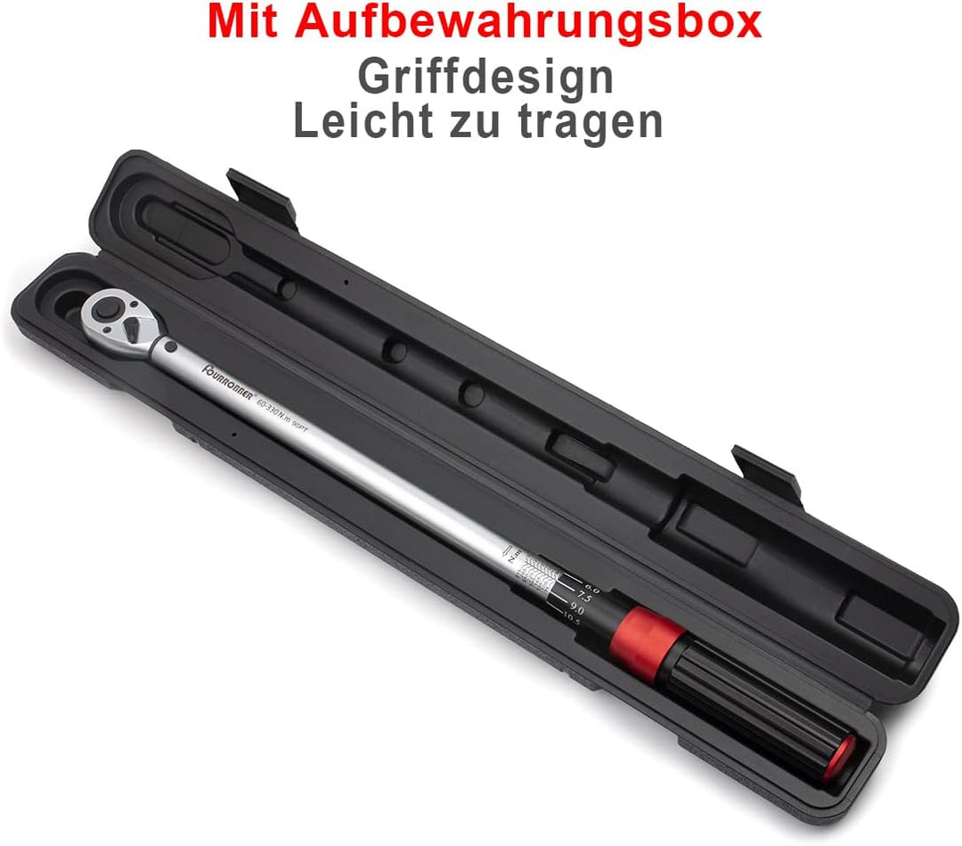 Drehmomentschlüssel auto 1/2 Zoll 60-330Nm,Verbesserte Version des 90 Zahn Auto Motorrad Drehmoment