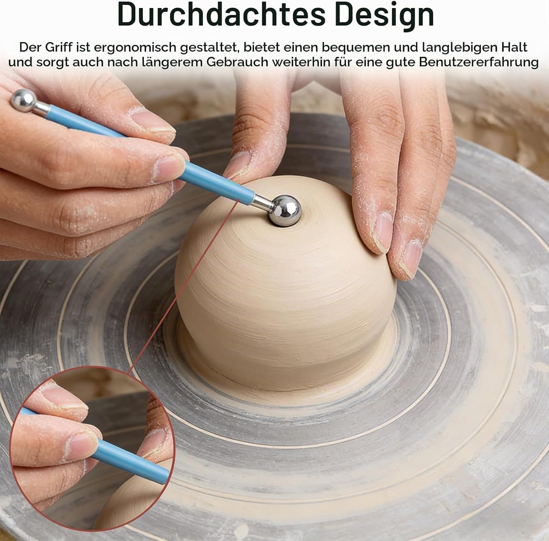 27 STK Modelierwerkzeug Ton Werkzeuge Set, Tool Polymer Clay, Modelliermasse mit Aufbewahrungstasche