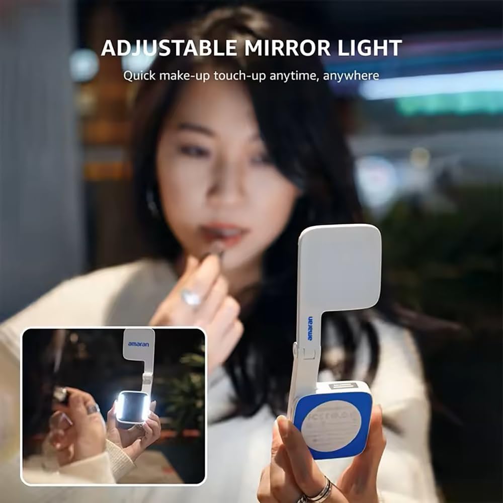 Amaran Go Magnetische Selfie-Telefon-Lichtquelle mit verstellbarem Spiegellicht, CCT 2700 K-6500 K,