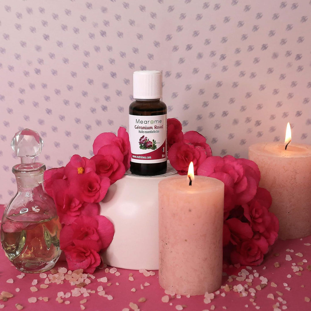 Rosengeranienöl BIO⎟30ml Rosengeranie Ätherisches Öl 100% Naturrein⎟Aromapflege⎟Wohlbefinden – ausgl