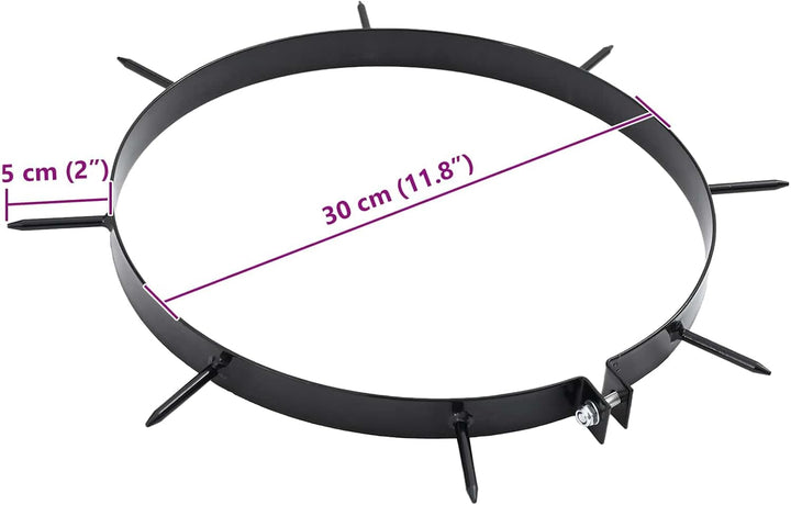 vidaXL Rasen-Aerator-Klemme mit Spikes 5 STK. Ø 30 cm Stahl Ø30 cm, Ø30 cm