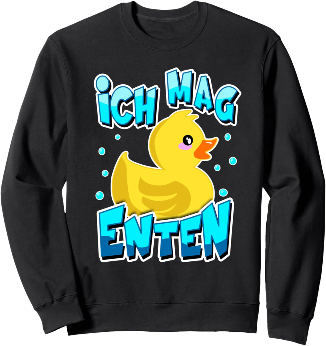 Ente Gelbe Quietsche Ente Gummiente Ich Mag Enten Sweatshirt