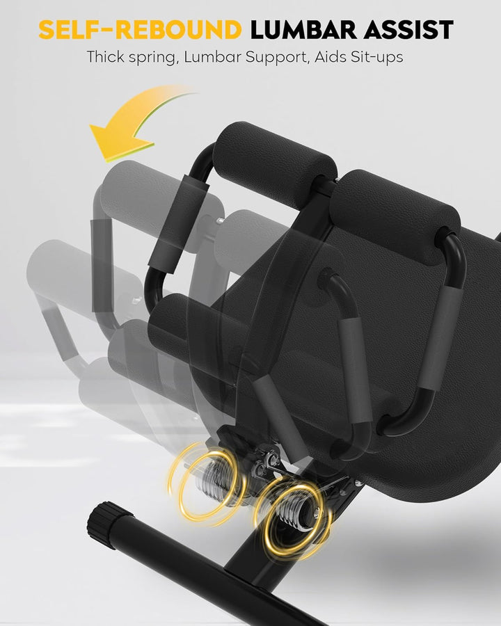 GuuG Bauchmuskeltrainer Bauchtrainer für Zuhause: Bauch Trainingsgerät Klappbar Bauchmuskeltraining