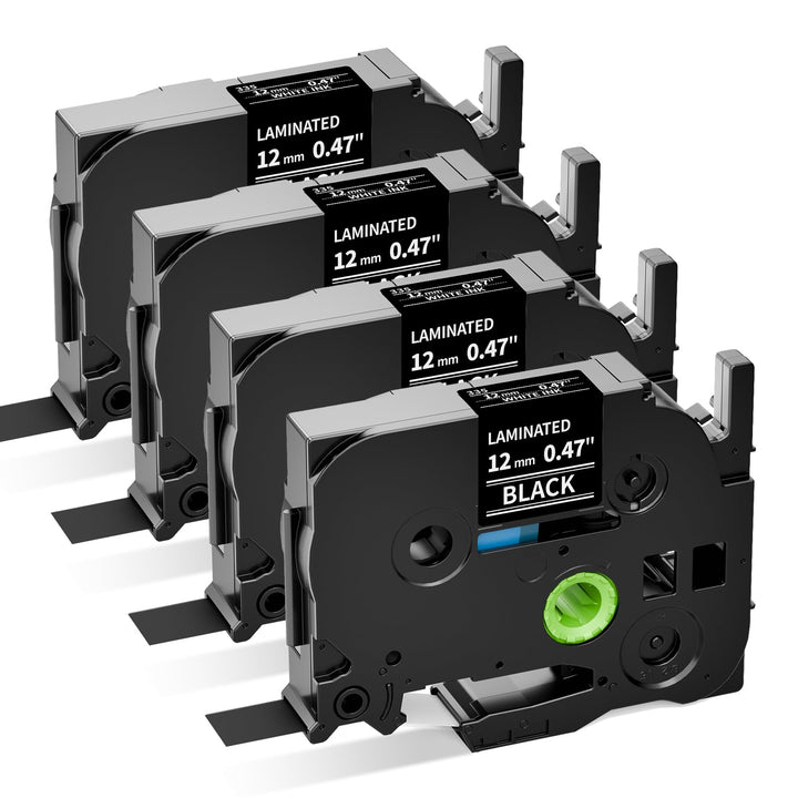 TZe-335 Schriftbänder 12mm Schwarz, Tze335 Tze 335 Kompatibel mit Brother P-Touch Beschriftungsgerät
