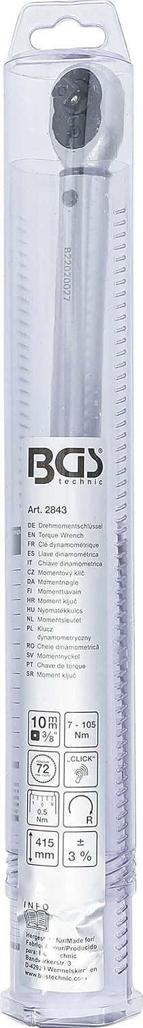 BGS 2843 | Drehmomentschlüssel | Abtrieb Aussenvierkant 10 mm (3/8") | 7 - 105 Nm, 10 mm (3/8") | 7