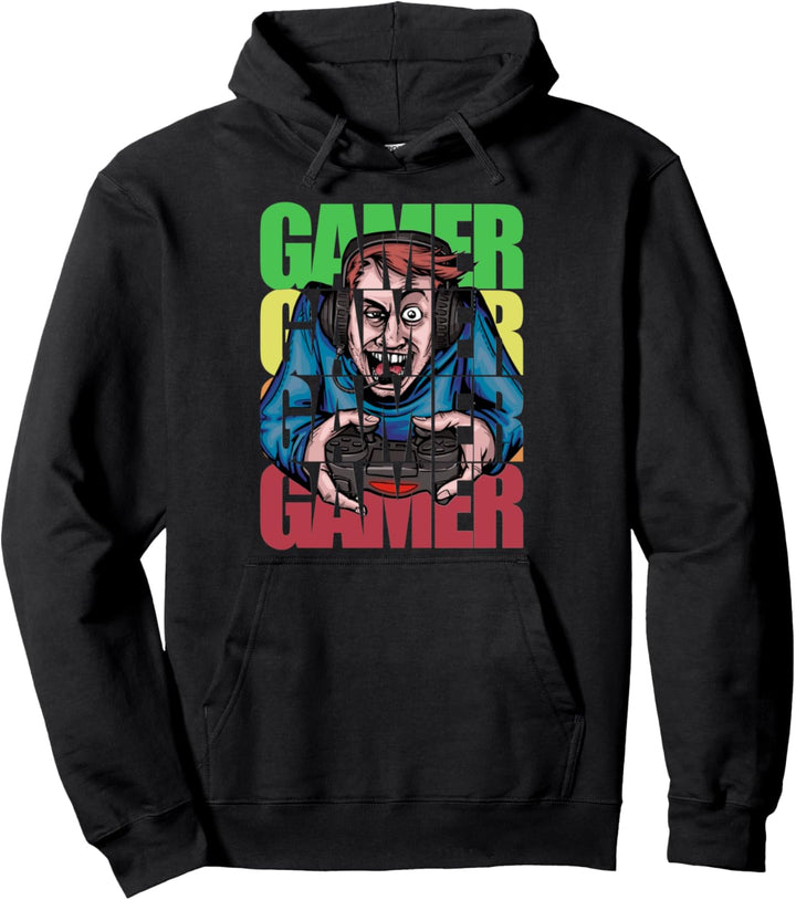 Gamer Gamerin Zocken Konsole Video Game Spieler Zockerin Pullover Hoodie