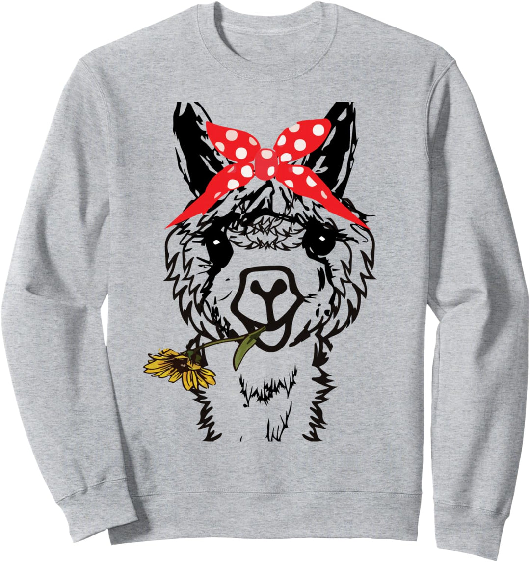 Frauen Lama Bandana - Alpaka Lama Tier Grafiken lustig Sweatshirt