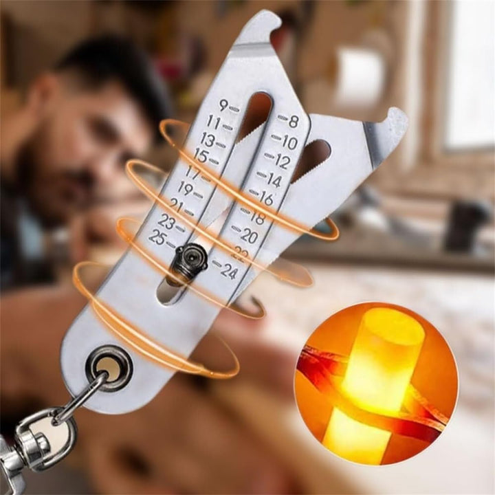 Portable Precise Thread Size Checker Keychain,2024 Newest Thread Size Verification Tool,Nuts and Scr