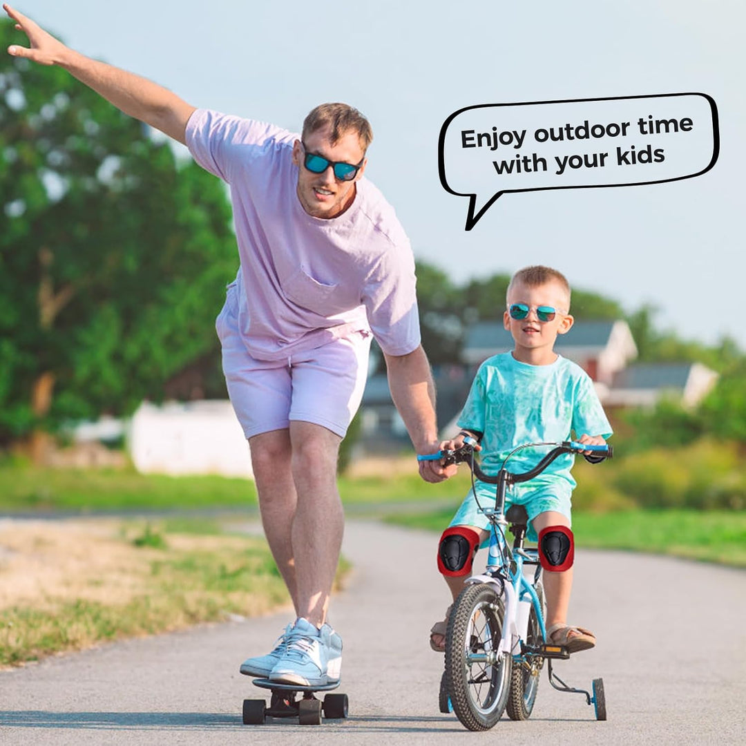 Knieschoner Kinder Schoner Inliner Protektoren: [6er Set] Schützer Inline Skates Kinder Knieschützer