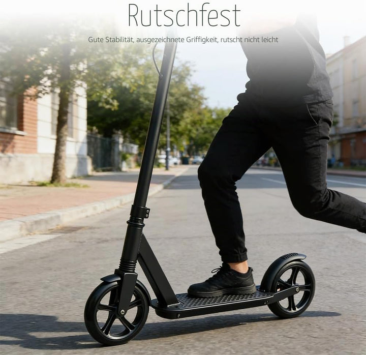 2 Stück 200mm Scooter Rollen, Ersatzräder mit ABEC-9 Lager, Anti-Rutsch Roller Räder, Ersatzreifen S