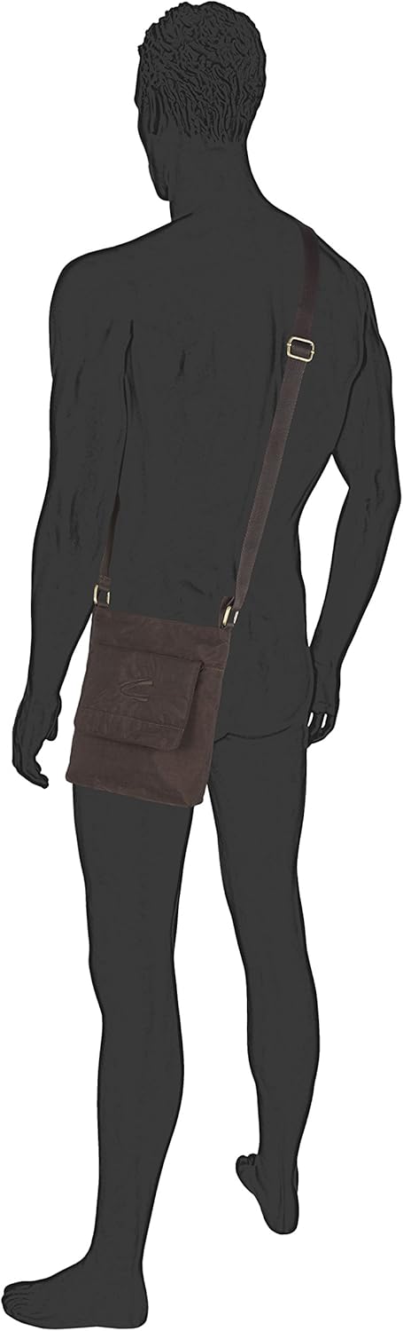 camel active Journey Herren Umhängetasche Crossbody Bag Klein Beige 23x5x23, Beige 23x5x23