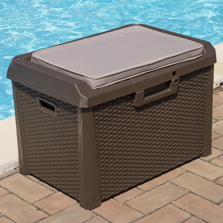 TOOMAX Art. 170 Kissen Compact Box Santorini Plus, 73 x 50,5 x 49,5 cm, braun