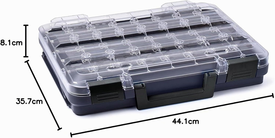 Sortimentskasten transparent mit Klappgriff | Bosch Sortimo T-BOXX 320 anthrazit 3er Set | Sortierbo