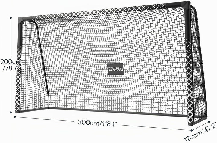 Grosses Fussballtor, PE-Knotennetz, inklusive U-Heringen, Schaumstoffbezug, für Outdoor, Garten, Spi