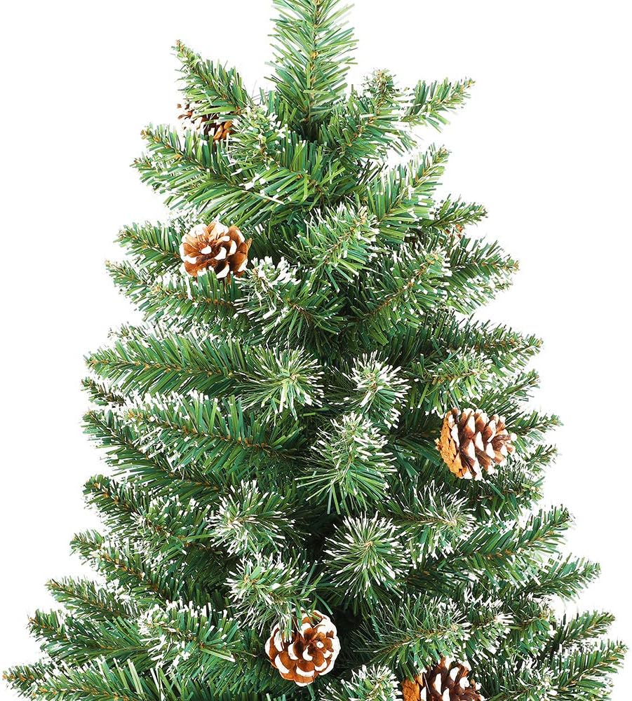 HENGMEI 120cm PVC Weihnachtsbaum Tannenbaum Christbaum Grün künstlicher mit Metallständer ca. 180 Sp