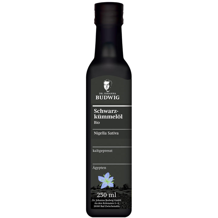 Dr. Budwig Premium Bio Schwarzkümmelöl (250ml) - nigella sativa - ätherisches Öl aus Ägypten - Vitam