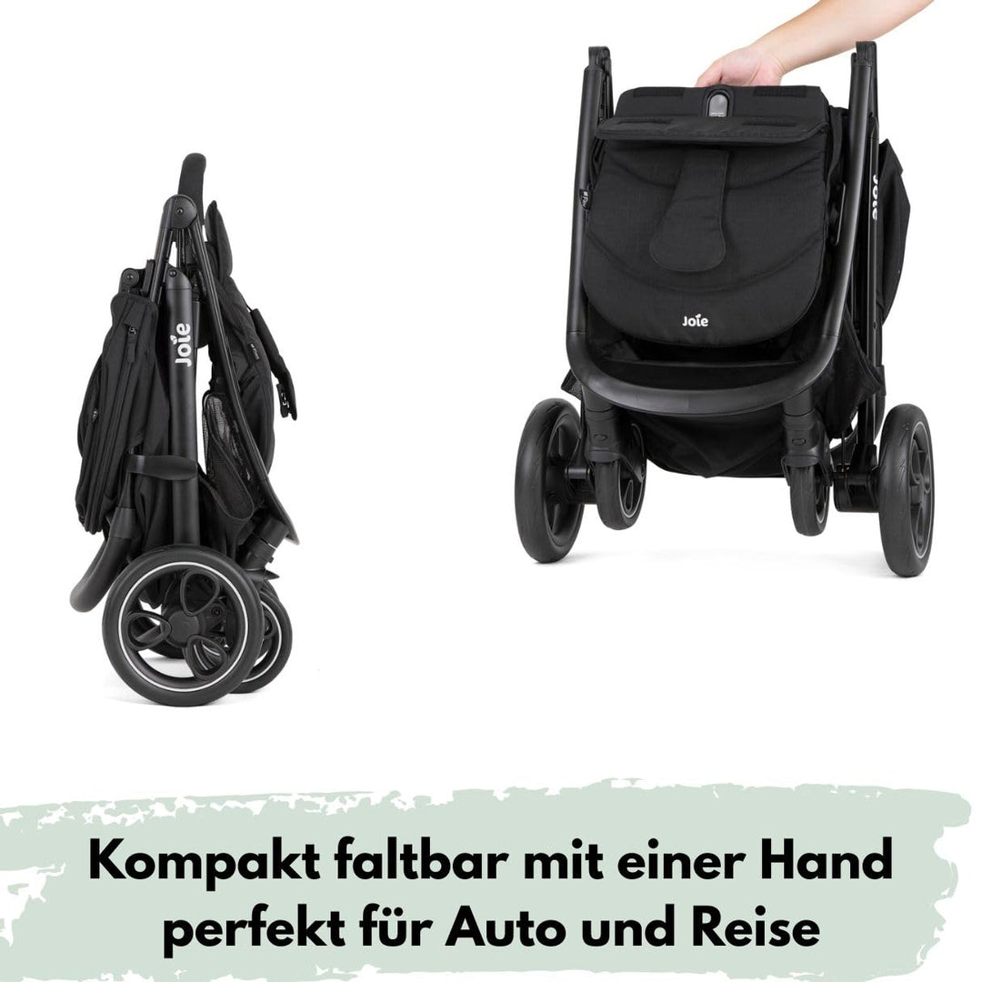 Joie Litetrax Buggy Set mit Thermo-Fusssack | Komfortabler Sportwagen für Stadt & Gelände, Flex-Fede