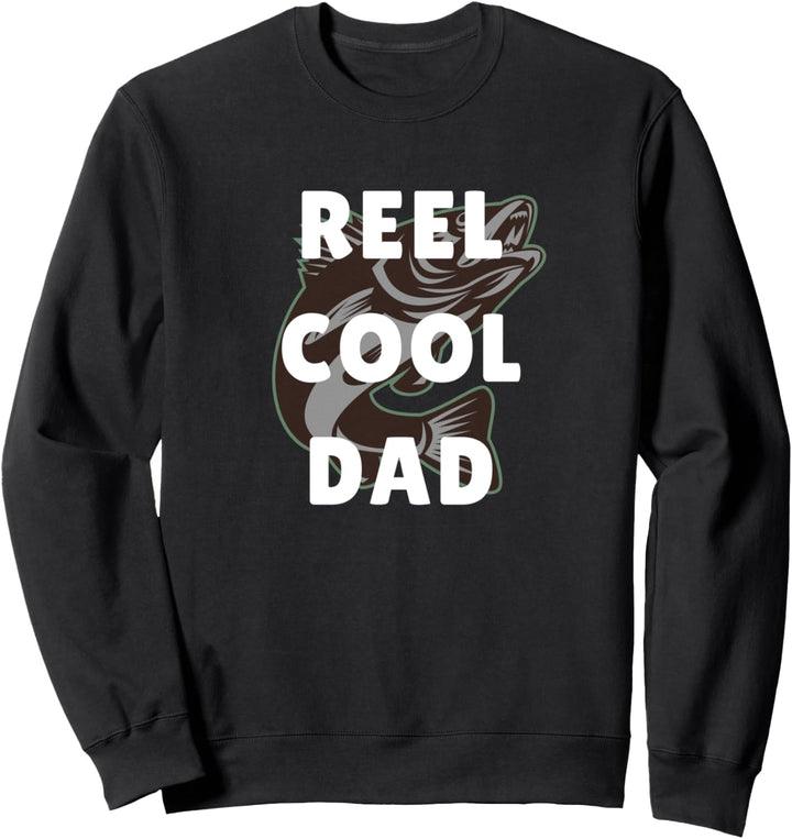 Men Reel Cool Dad Lustiges Vatertags-Angelgeschenk für Sweatshirt