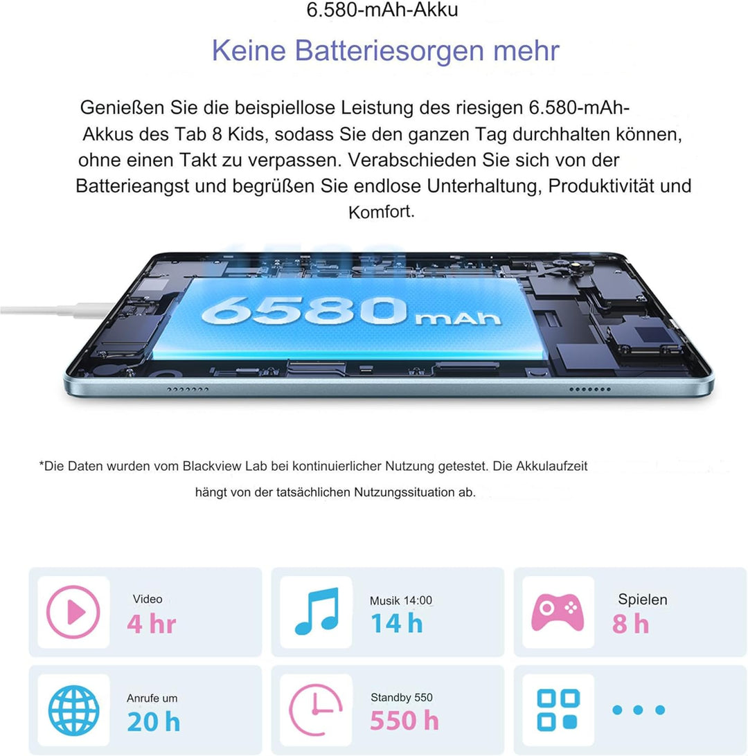 Blackview - Tab 8 Kids WiFi - Touchscreen-Tablet für Kinder - Kindersicherung - Ikids vorinstalliert