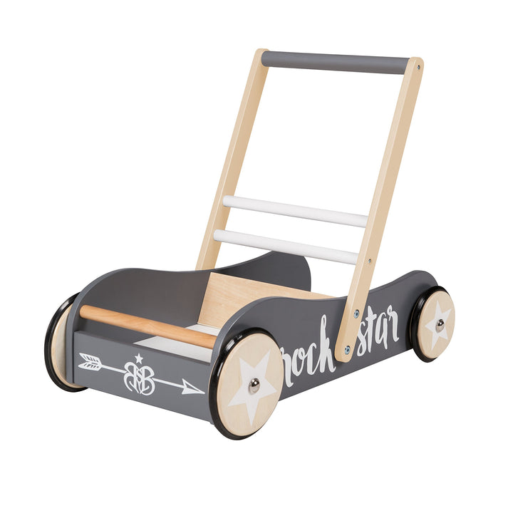 roba Lauflernwagen Rock Star Baby 3 für Babys - Lauflernhilfe mit Bremse - als Puppenwagen nutzbar -