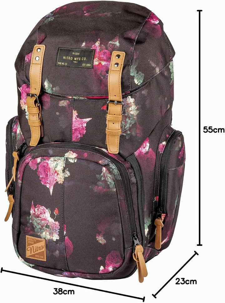 Nitro Weekender Alltagsrucksack mit gepolstertem Laptopfach, Schulrucksack, Wanderrucksack inkl. Nas