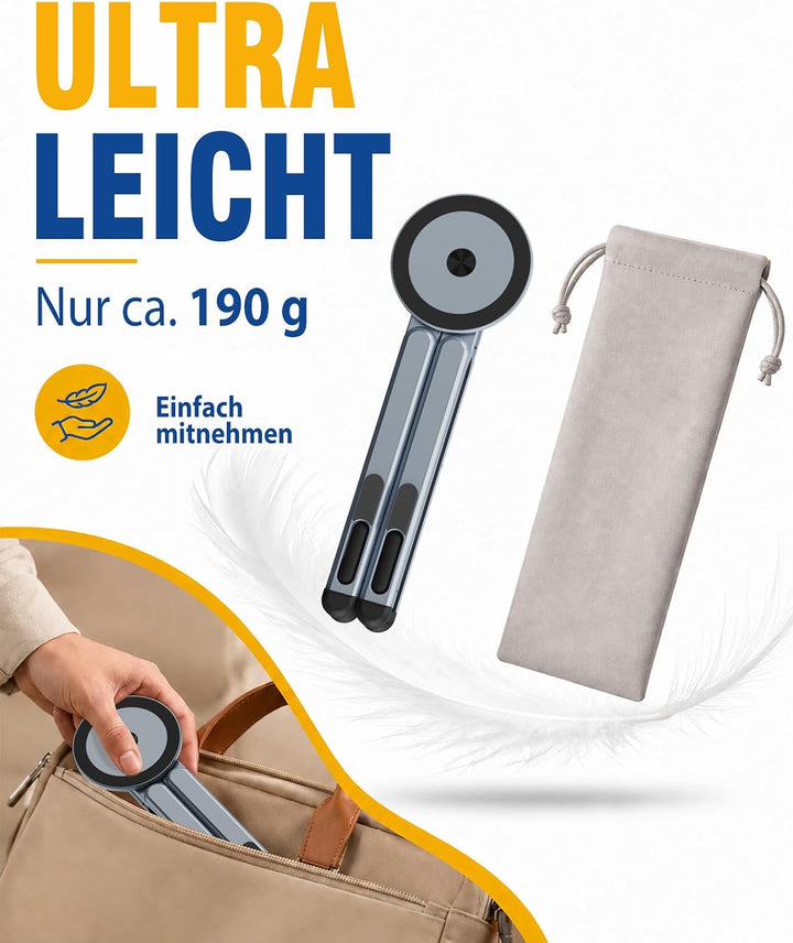Urmust Leichter Laptop Ständer, Alu Tablet &amp; Magnet-Handyhalter Grau Grau Laptop Ständer 3-in-1, Gra