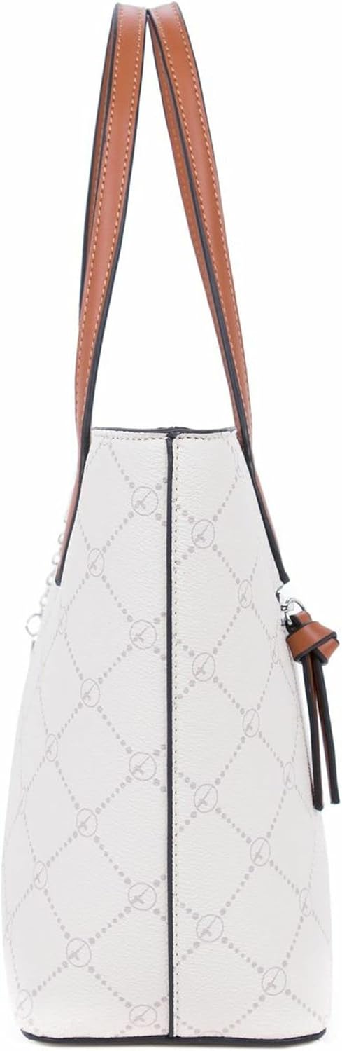 Tamaris Shopper Anastasia 30106 Damen Handtaschen Karo Einheitsgrösse Ecru, Einheitsgröße
