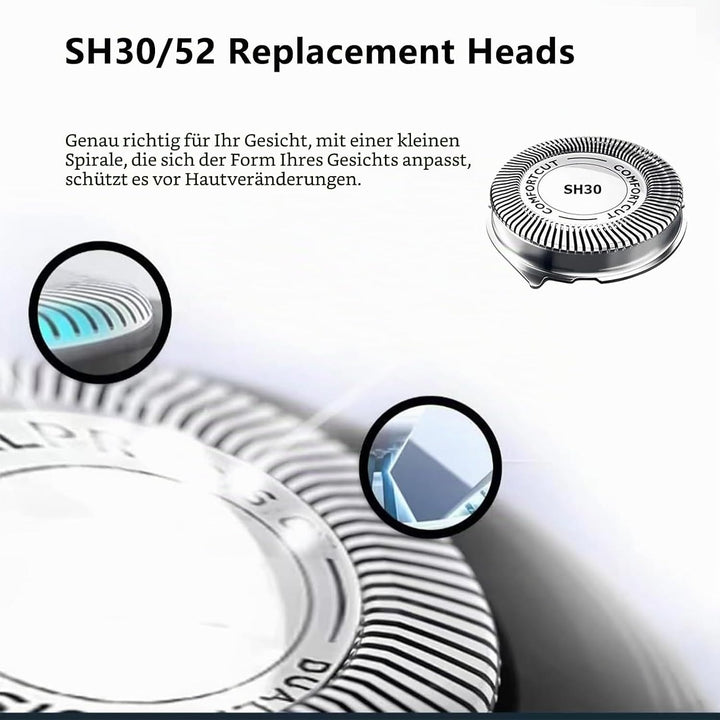 SH30/50 Ersatzköpfe, kompatibel mit Norelco 3000 Ersatzklingen und für Philips Norelco Serie 3000, 2