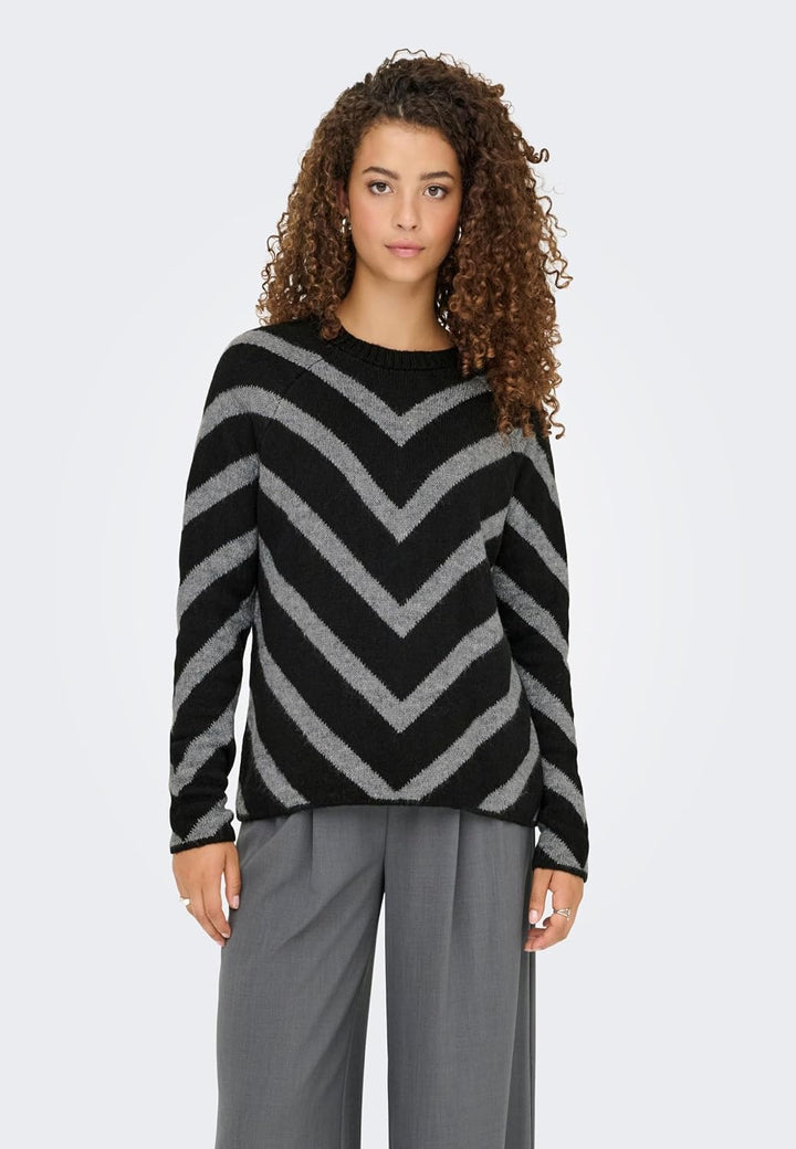 ONLY Female Strickpullover ONLELIZA Strickpullover | Knitted Pullover XS Schwarz, XS Schwarz