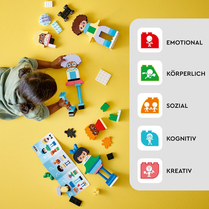 LEGO DUPLO Town Baubare Menschen mit grossen Gefühlen, Lernspielzeug für Kinder ab 3 Jahren, enthält