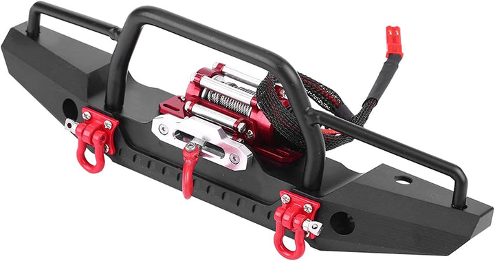 RC-Frontstossstange, Aluminiumlegierung mit Seilwinde für Traxxas TRX-4 Car Crawler Upgrade-Teil Gro