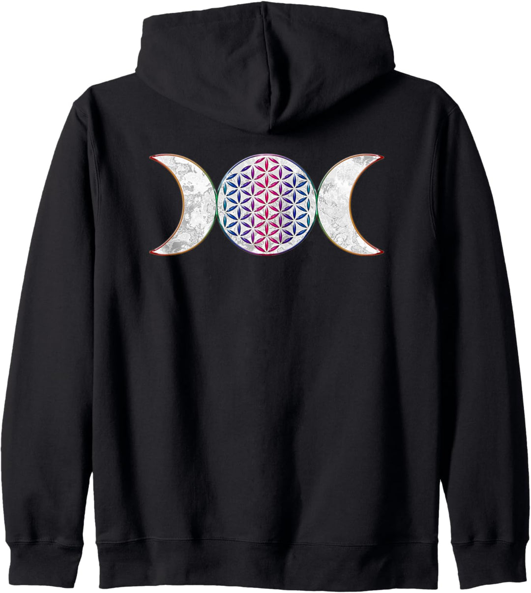 Goddess Triple Moon - Flower Of Life 2 - Fan Fun Kapuzenjacke