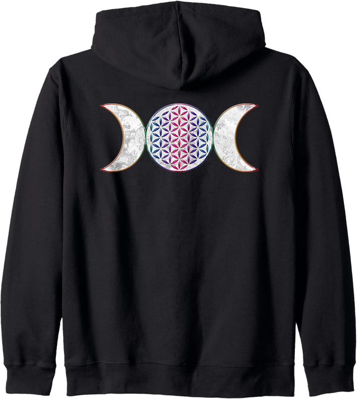 Goddess Triple Moon - Flower Of Life 2 - Fan Fun Kapuzenjacke
