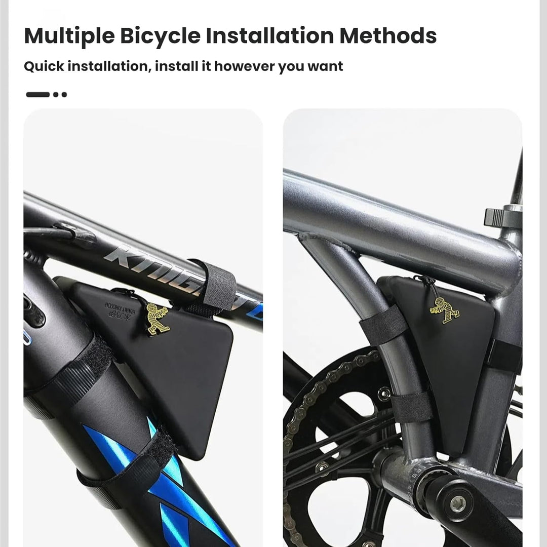 wasserdichte Dreieck-Fahrradtasche für Bromp ton Silikon-Material Rahmentasche mit Reissverschluss (