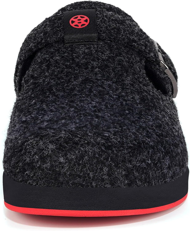 Sisttke Hausschuhe Damen Herren Filzpantoffeln Unisex Winter Geschlossen Pantoffeln mit Wechselfussb