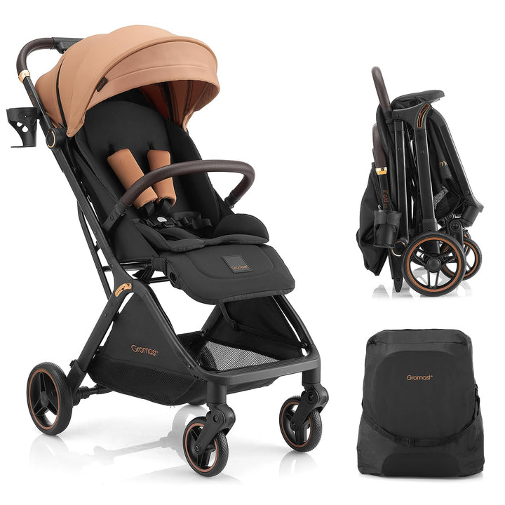 Gravity faltbarer Baby-Kinderwagen, Tragbarer Reise-Kleinkindbuggy Mit Verstellbarer Rückenlehne &amp; S