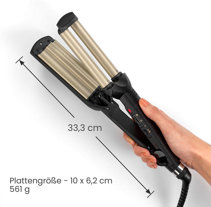 BaByliss Easy Waves Welleneisen, Gold-schwarz, C260E | 1er Pack Beach Waves, Beach Waves