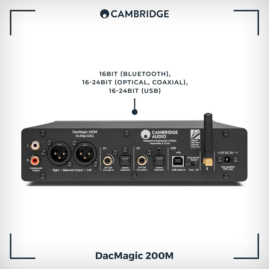 Cambridge Audio DacMagic 200M - MQA HiFi DAC und Kopfhörerverstärker mit Bluetooth - PC/MAC-Unterstü