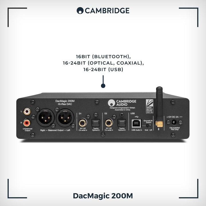 Cambridge Audio DacMagic 200M - MQA HiFi DAC und Kopfhörerverstärker mit Bluetooth - PC/MAC-Unterstü