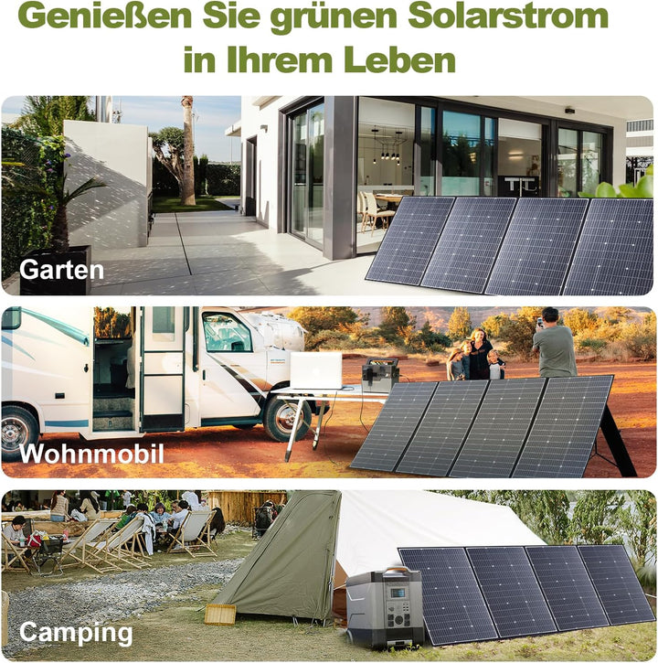 ALLPOWERS 400W Solar Panel, Solarpanels Faltbar Solarmodul für R1500/R2500/R4000/S2000 PRO/S1500 Tra