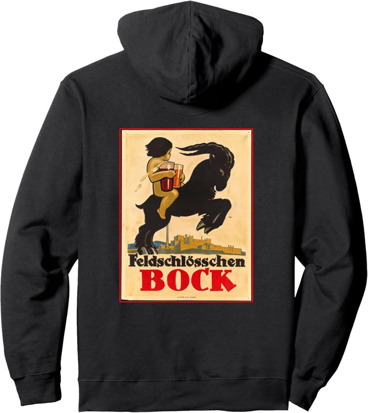 Deutsches Bierplakat Feldschlösschen Schwarze Ziege Pullover Hoodie