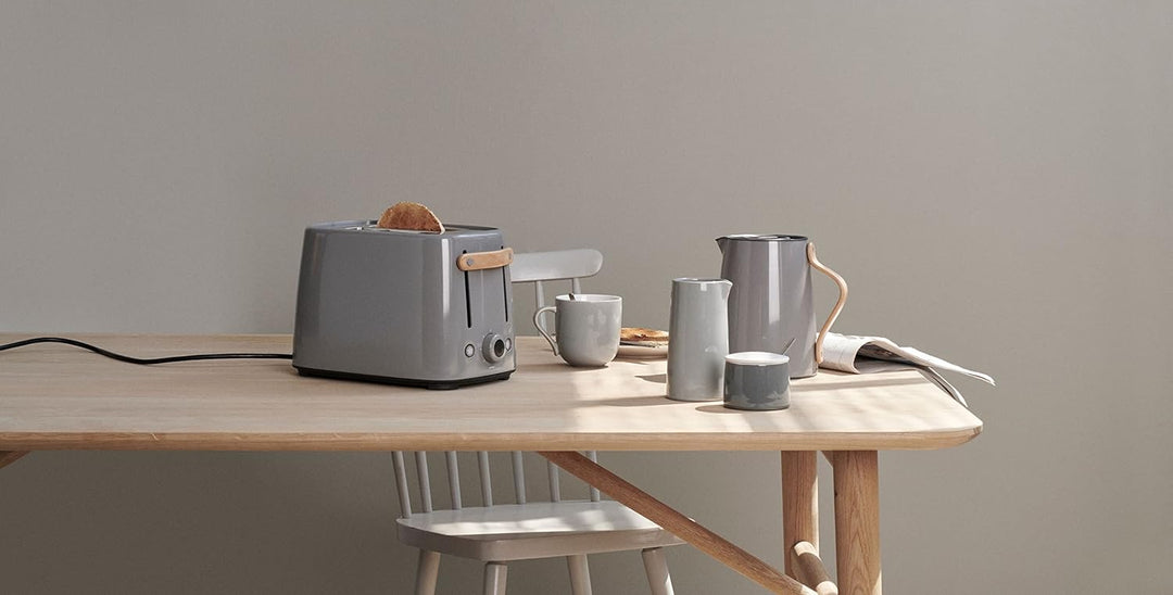 Stelton Emma Milchkännchen - Thermosmilchkännchen aus doppelwandigem glasiertem Steinzeug - 0,3 L -