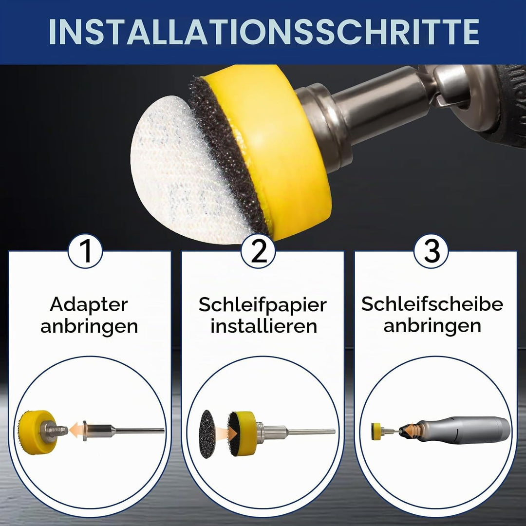 Senmai Tools 25mm Schleifpapier Klett Nasse Trockene 1 Zoll Schleifpads Körnung 80-3000/5000/10000,