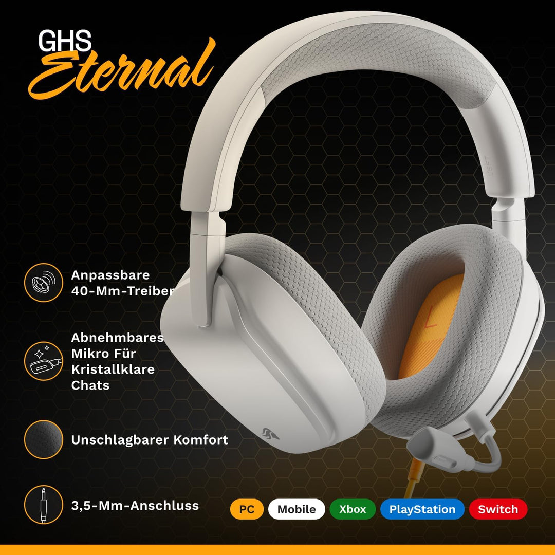 GLORIOUS GHS Eternal – Stereo-Gaming-Headset für PC, PS5, PS4, Xbox, Switch – speziell abgestimmten