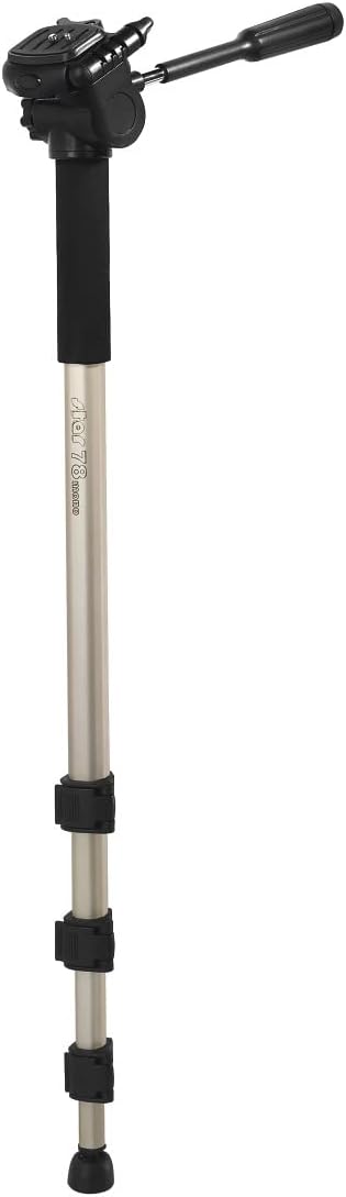 Hama Leichtes Einsteiger-Einbeinstativ mit 3-Wege-Kopf, Star 78 Mono 176 -3D, Beige 61 - 176 cm Sing