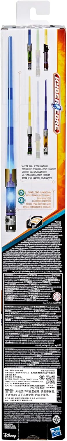 Star Wars Lightsaber Forge Kyber Core Jedi Master mit blauen Lichteffekten im transparenten Kern, Sp