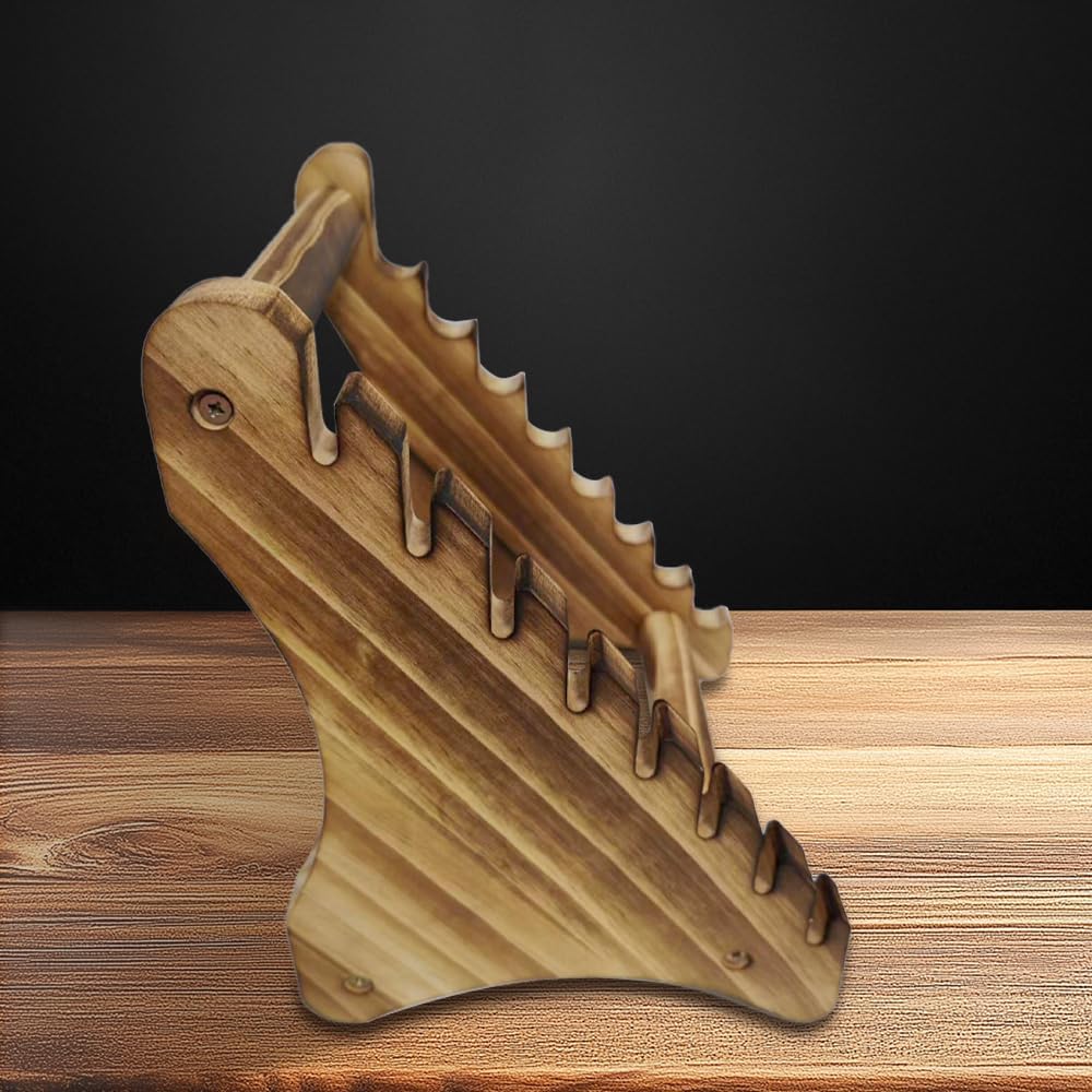 Mini Messerständer, 1 Stuck Holz Taschenmesser Display Halter, 7-Lagiger Messer-Präsentationsständer
